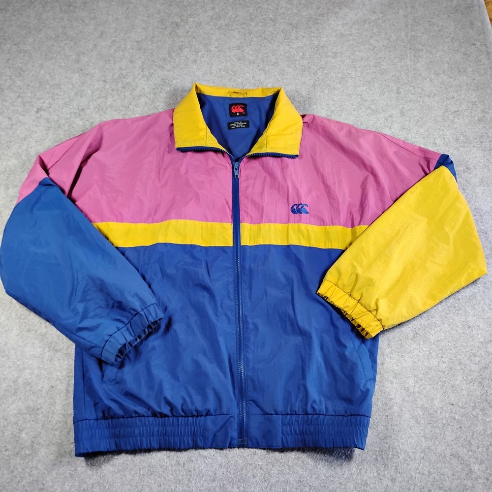Canterbury‎ of New Zealand Vintage 90s Colorblock Windbreaker Jacket Mens Small